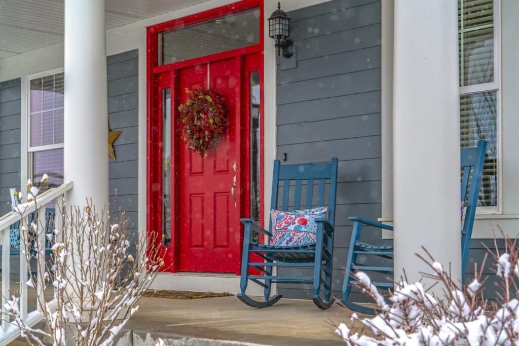 Front porch in winter